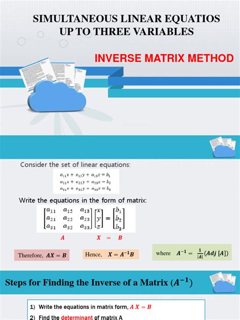 TOPIC 4 INVERSE MATRIX METHOD Izun | PDF