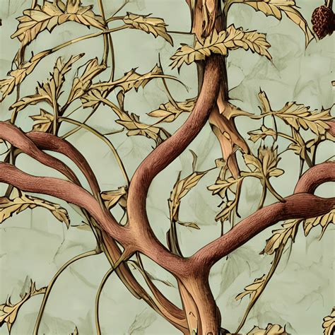 Ilustra O Nica Natural De Carvalho Art Nouveau Gr Fico Detalhado