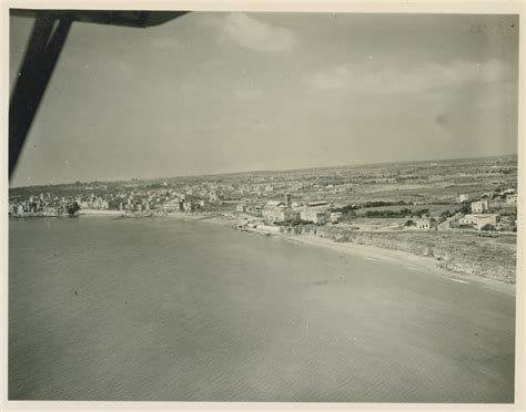 Aerial view of the town of Nettuno, Italy taken on 7 April 1944 | The ...