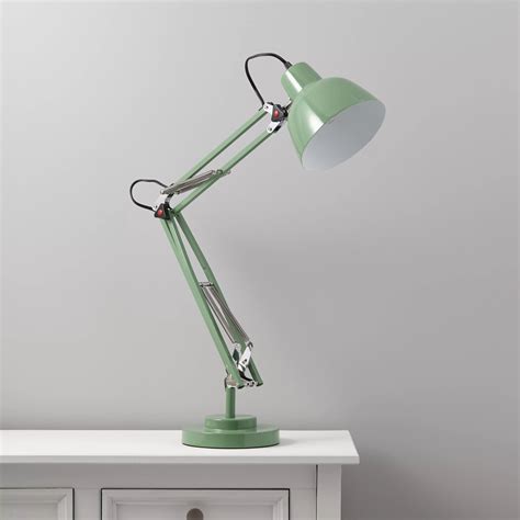 Isaac Green Desk Lamp Departments Diy At Bandq