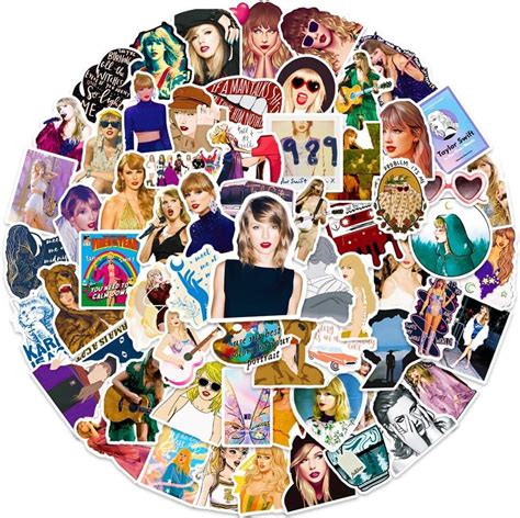 Jcqayb 100pcs Singer Taylor Sticker For Women Popular Singer Taylor