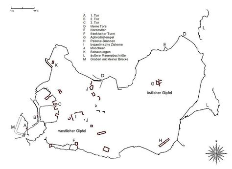 Acrocorinth map (DE) - Akrokorinth – Wikipedia in 2024 | Wikipedia, Map