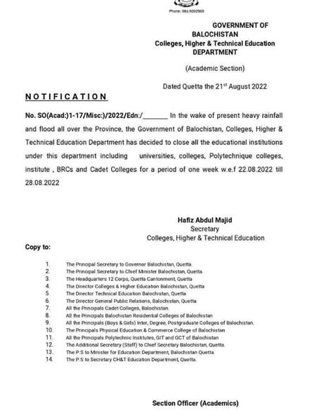 Closing Of Educational Institutions Including All Universities