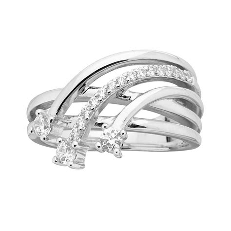 Bague Femme Trilogie Edora Argent 925 1000 Et Oxydes Bagues Femmes