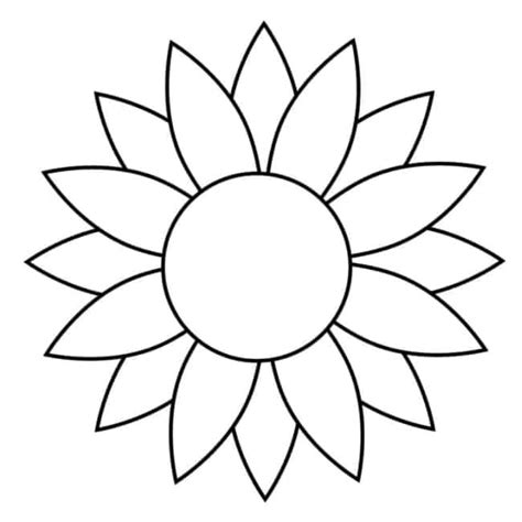 Molde De Flor De Girassol Para Imprimir Daily Printables Sunflower