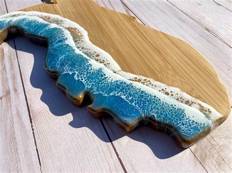 Florida Ocean Wave Epoxy Cutting Boards Charcuterie Boards Etsy