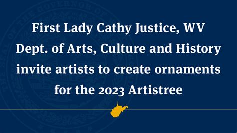 First Lady Cathy Justice Wv Dept Of Arts Culture And History Invite