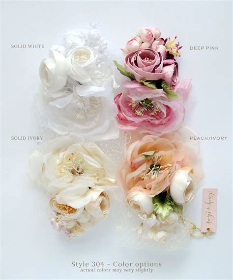 Silk Flowers - handmade silk flowers, bridal hair flowers, wedding ...