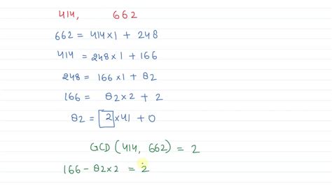 Find The Greatest Common Divisor Gcd Of And Using The