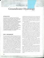 Lab EC Groundwater Pdf EXERCISE 12 Groundwater Hydrorogy INTRODUCTION