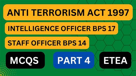 Anti Terrorism Act Intelligence And Monitoring Officer Etea