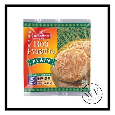 Jual Spring Home Roti Paratha Plain Wholemeal Roti India 325grm Shopee Indonesia