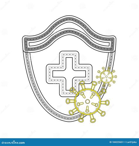 Virus Shield Icon Stock Vector Illustration Of Firewall 184225651