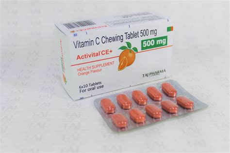 Vitamin C 500MG Chewable Tablets Manufacturers, Suppliers & Exporters India – Taj Pharma {GMP ...