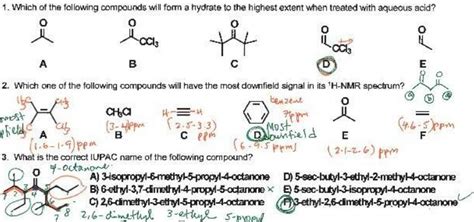 Solved Which Of The Following Compounds Will Form A Hydrate To The