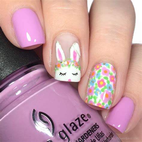 How To Spring Nails With A Bunny 25 Sweetpeas Easter Nail Designs