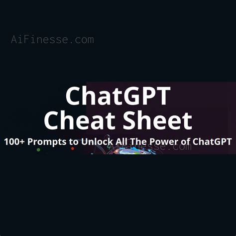 Chatgpt Cheat Sheet