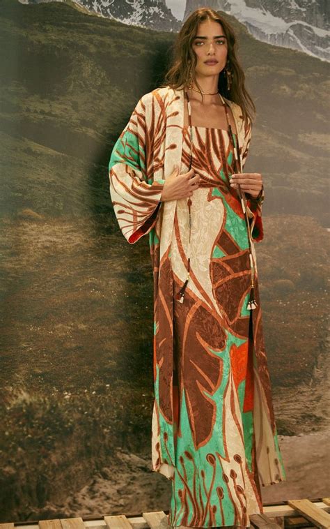 Bohemian Kimono Bohemian Print Boho Kimono Coat Kimono Dress