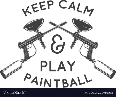 Paintball Logo Template Paintballing Poster Vector Image