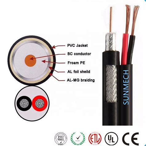 Cctv Cable Ohm Rg With Messenger Rg C Rg Kx Data Wire Coaxial