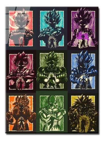 Cuadro Metalico Dragon Ball Personajes Arte Aluminio 40x60 Meses Sin