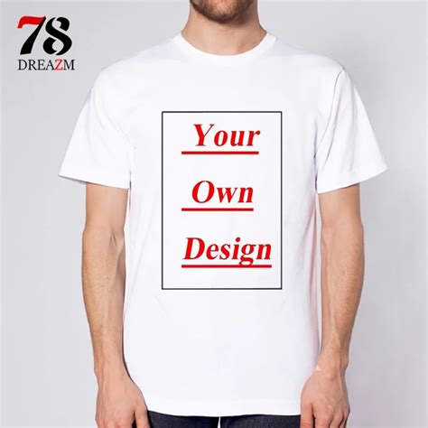 Own Custom Printed T Shirts Men Your Own Design Logo T Shirt High Quality Short Sleeve Top Tees