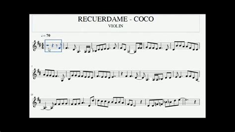 Recuérdame Coco Partitura Violín Chords - Chordify