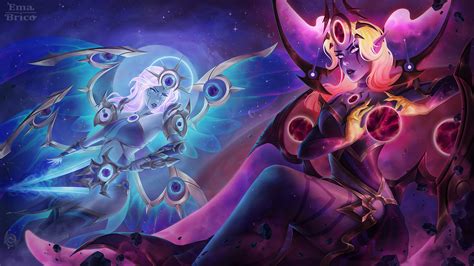 Artstation Dark Cosmic Morgana And Cosmic Kayle Riot Games Fan Art