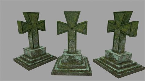 3d Model Tombstone Stone Tomb Turbosquid 1296250