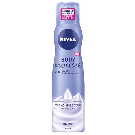 Nivea Body Mousse Shea Butter 48h Deep Moisture Serum And Shea Butter