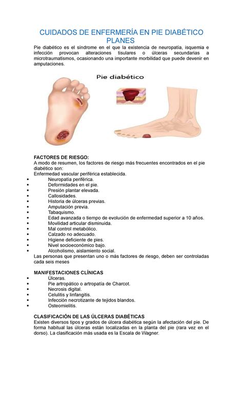 Cuidados De Enfermería Cuidados De EnfermerÍa En Pie DiabÉtico Planes Pie Diabético Es El