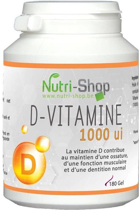 Nutri Shop Vitamine D 1000 Ui 180 Capsules Bol