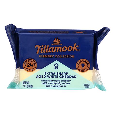 Tillamook Farmer S Collection Extra Sharp White Cheddar Cheese 7 Oz