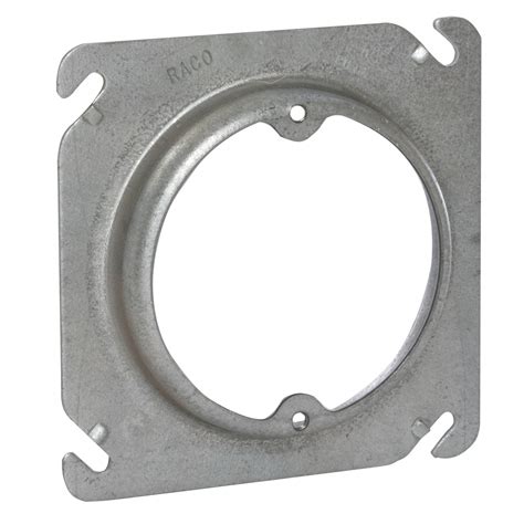 Raco 756 4 Steel Square Box Fixture Cover Raised 58 Ears 2 34 O