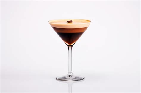 Cóctel espresso martini sobre un fondo blanco aislado generado por ia