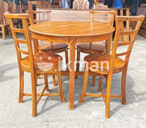 Teak Heavy Dining Table With 4 Chairs Code 93836 For Sale Kaduwela