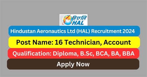 HAL Recruitment 2024 16 Technician Posts Apply Now Tamilanguide