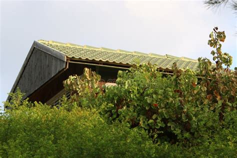 The Roof of the House is Made of Red Tiles. Stock Image - Image of wall ...