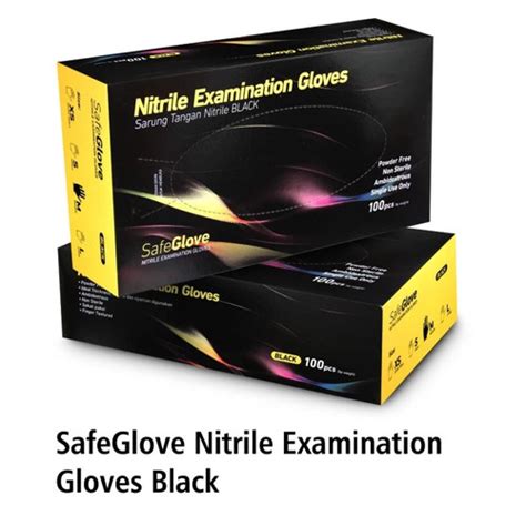 Jual Sarung Tangan Nitril Hitam Handscoon Nitrile Black Hand Glove Isi