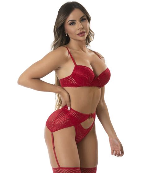 Conjunto Sexy Cinta Liga E Perneira Click Sophia