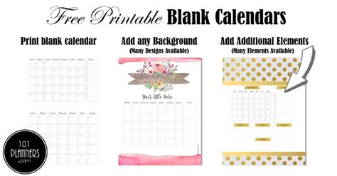 FREE Blank Calendar Templates | Word, Excel, PDF for any month