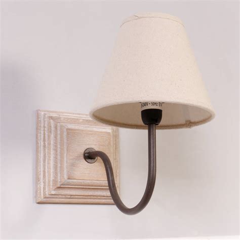 Simple Wall Light With Linen Shade By Dibor