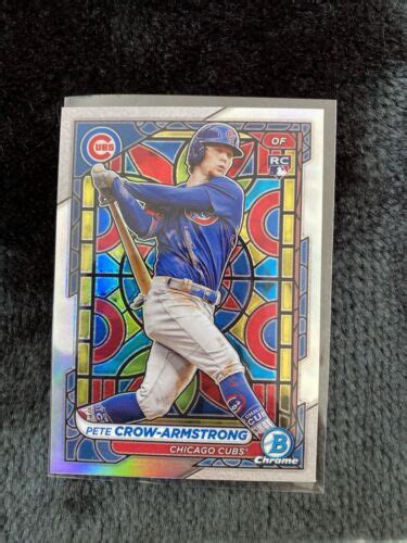 Bowman Chrome Pete Crow Armstrong Etched In Glass Cubs Ebay