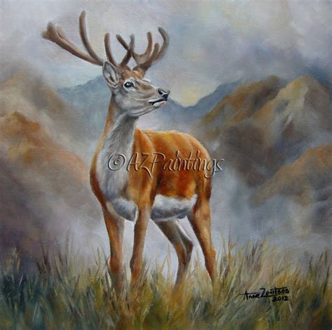 Deer Oil Painting at PaintingValley.com | Explore collection of Deer ...