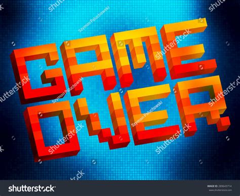 Arcade Retro Style Game Over Logo Stock Illustration 289643714 ...