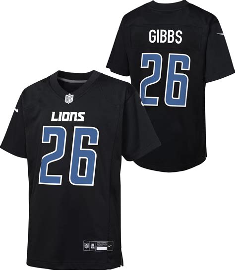 Nike Youth Detroit Lions Jahmyr Gibbs 26 Black Game Jersey Big Apple