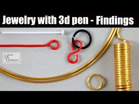 How to make jewelry with 3d pen - Findings - YouTube in 2022 | 3d pen ...