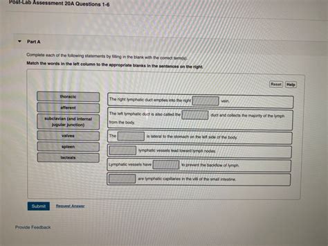 Solved Post Lab Assessment 20A Questions 1 6 Part A Complete Chegg