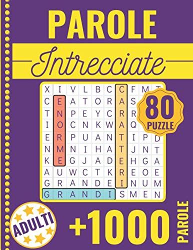 Amazon Parole Intrecciate Crucipuzzle Per Adulti 80 Puzzle E