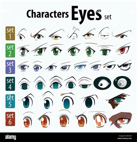 set of cartoon characters for the eyes Stock Vector Image & Art - Alamy